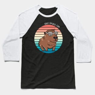 Ok I Pull Up Capybara Meme Sunset Baseball T-Shirt